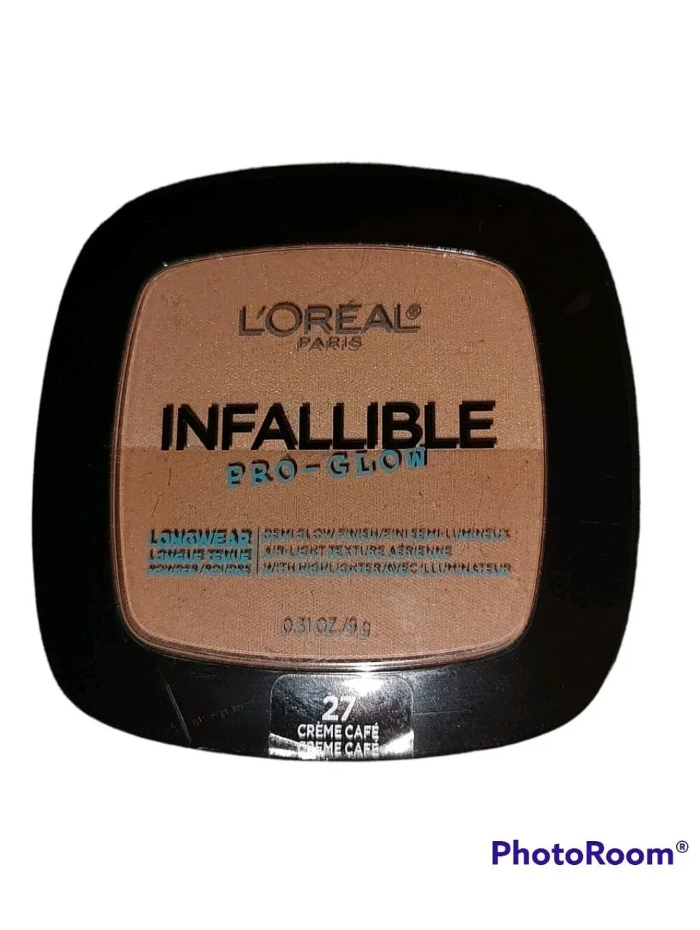 New L'Oreal Infallible Pro-Glow Longwear Dual Color Powder #27 Creme Cafe Makeup